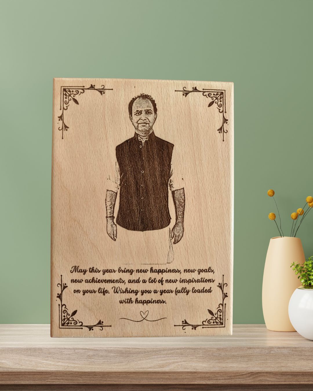 Personalized Laser Engraved Wooden Photo