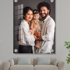 Premium Acrylic Glass Photo Frame : Personalized Glass Print Photo for Couple