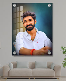 Digital Oil Acrylic Glass Painting : Personalized Gift for Special Ocassion