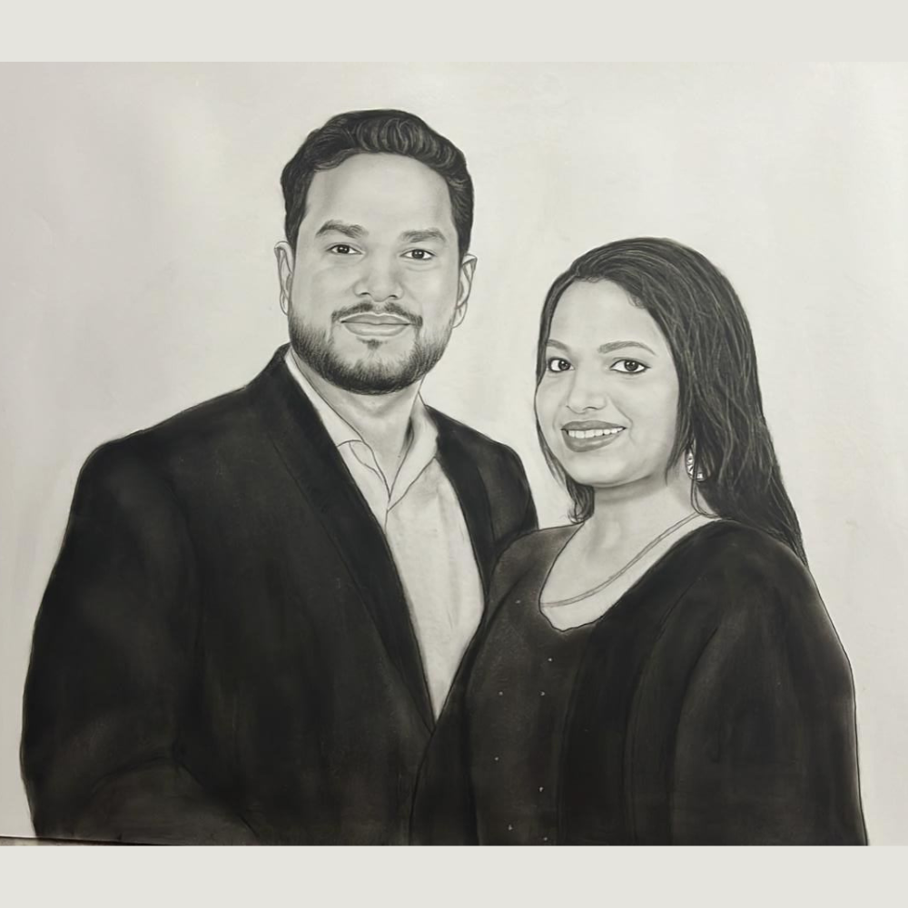 Order Pencil Sketch Online | Custom Portraits by Skilled Artists | Get a Hand-Drawn Pencil Sketch Portrait