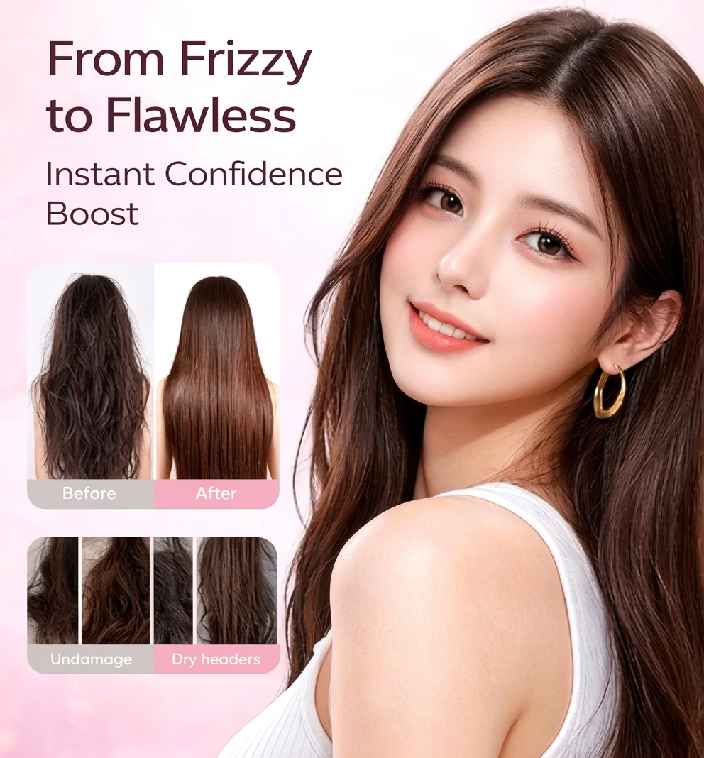 Portable Mini Hair Straightener -Cordless & Rechargeable