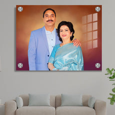 Digital Oil Acrylic Glass Painting : Personalized Gift for Special Ocassion