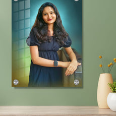 Digital Oil Acrylic Glass Painting : Personalized Gift for Special Ocassion