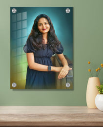 Digital Oil Acrylic Glass Painting : Personalized Gift for Special Ocassion