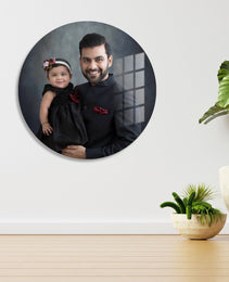 Circular Acrylic Glass Photo : Glass Print Photo