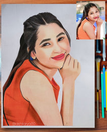 Handmade Pencil Colour Sketch: Transforming Your Photos into Unique Sketch Style Art for Memorable Gifts