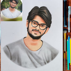 Handmade Pencil Colour Sketch: Transforming Your Photos into Unique Sketch Style Art for Memorable Gifts