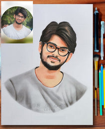 Handmade Pencil Colour Sketch: Transforming Your Photos into Unique Sketch Style Art for Memorable Gifts