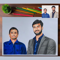 Handmade Pencil Colour Sketch: Transforming Your Photos into Unique Sketch Style Art for Memorable Gifts