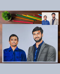 Handmade Pencil Colour Sketch: Transforming Your Photos into Unique Sketch Style Art for Memorable Gifts