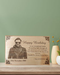 Personalized Laser Engraved Wooden Photo