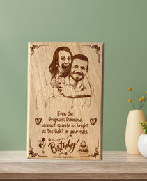 Personalized Laser Engraved Wooden Photo