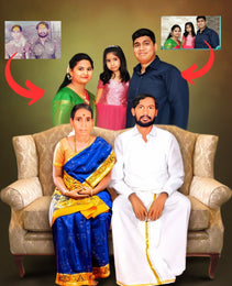 Combining Different Pictures Together - Merge Family Photos - Restore Damaged Photos