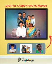 Combining Different Pictures Together - Merge Family Photos - Restore Damaged Photos