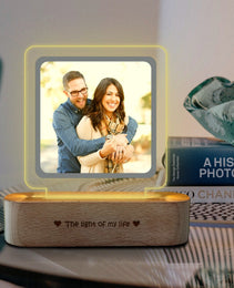Light Acrylic Photo With Wooden Base