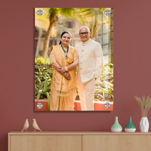 Anniversary Photo Frames – HD Acrylic Glass Print, Unique Photo Design for Special Moments | Latest 3D Acrylic Frame