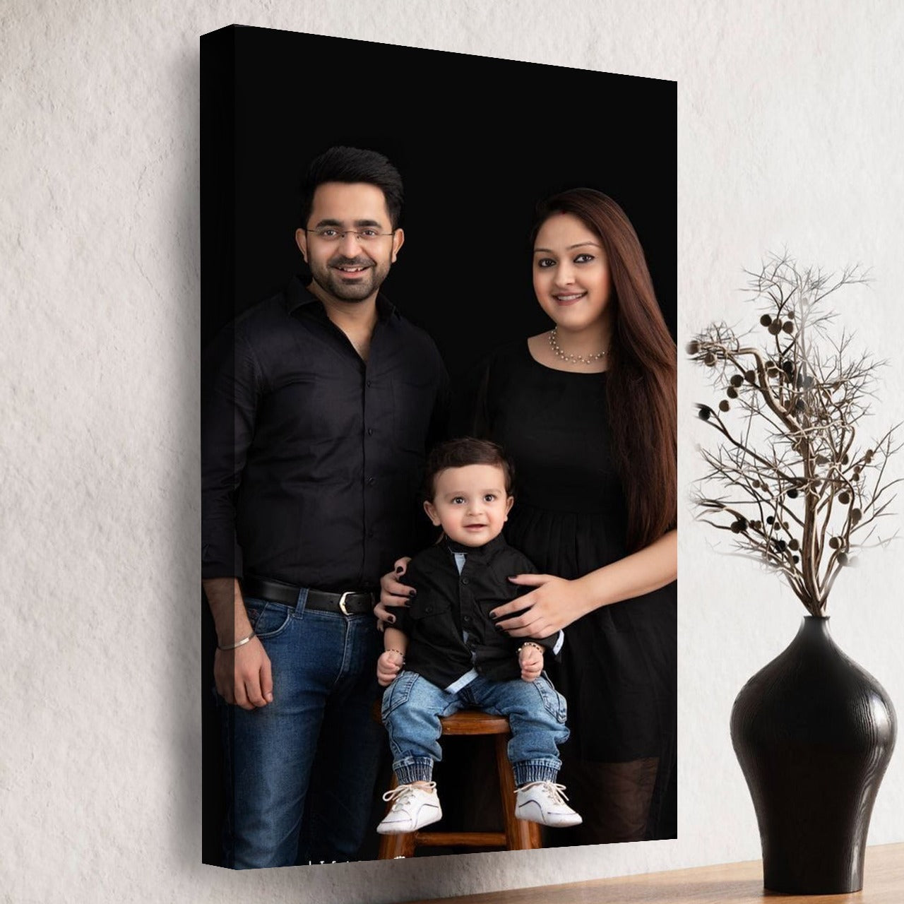 Family Canvas Oil Painting | Digital Oil Painting on Canvas | Family Photo Gift | Customized Family Portrait