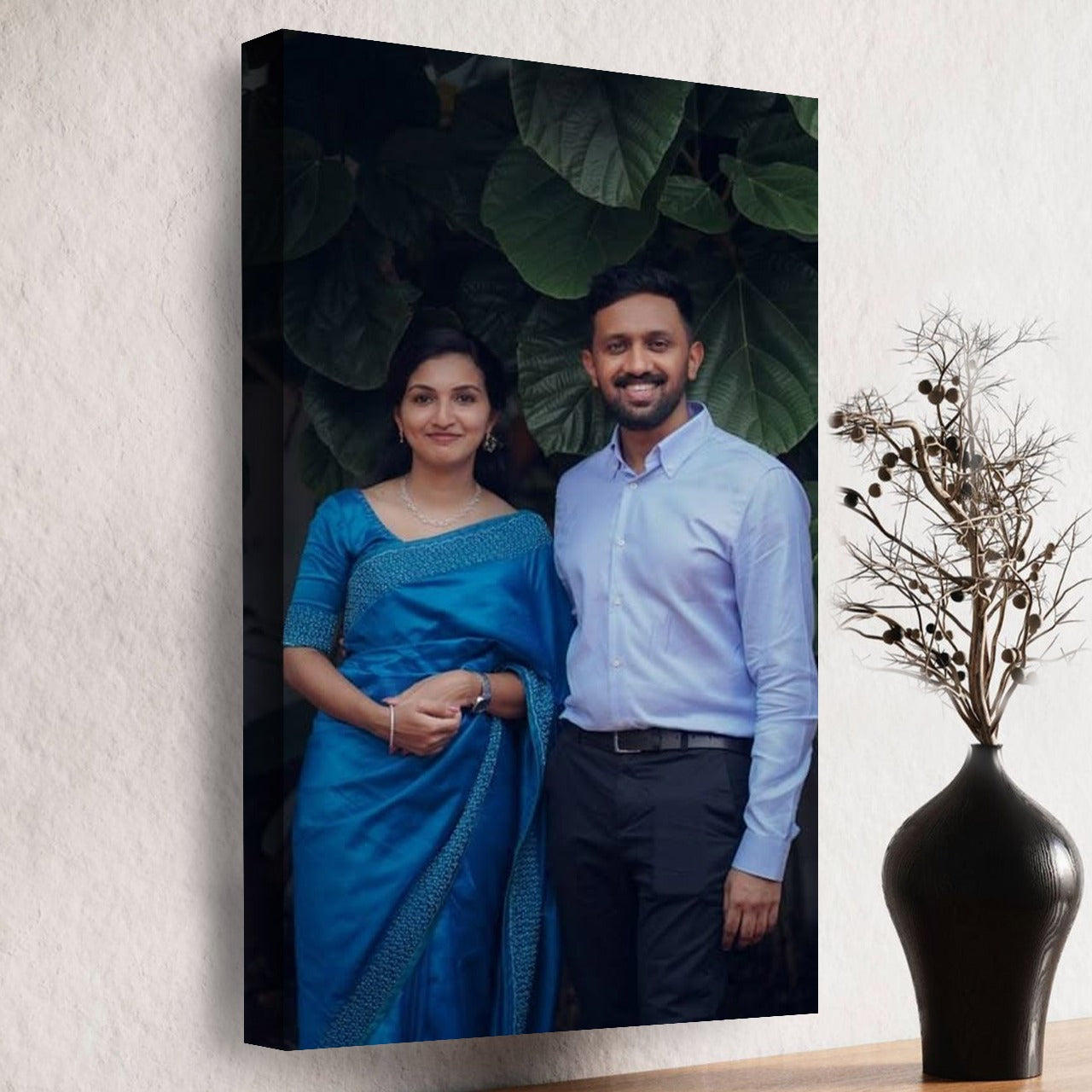 Couple Canvas Oil Painting | Anniversary Photo Gift | Premium Canvas Photo Frame | Digital Oil Painting for Couple