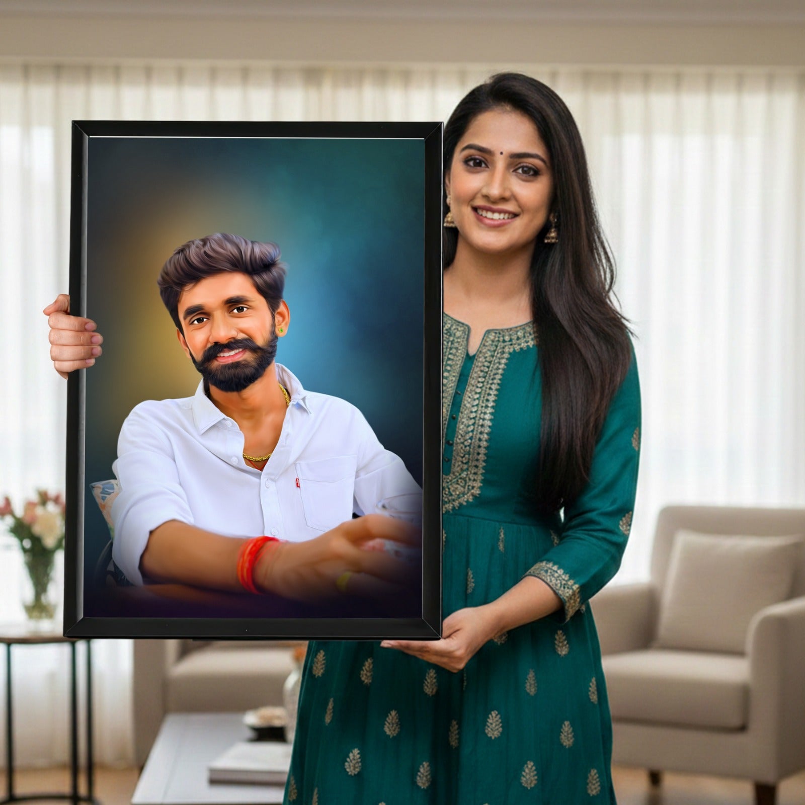 Custom Digital Oil Painting Frames | Personalized Painting from Photo