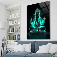 Ganesh Ji Acrylic Glass Wall Art | Ganesh Wall Art | Panoramic Wall Decor | Abstract Wall Decor | Housewarming Gifts | Home Decor | Gifts For Her 2