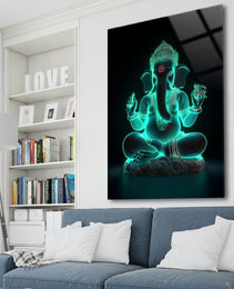 Ganesh Ji Acrylic Glass Wall Art | Ganesh Wall Art | Panoramic Wall Decor | Abstract Wall Decor | Housewarming Gifts | Home Decor | Gifts For Her 2
