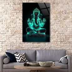 Ganesh Ji Acrylic Glass Wall Art | Ganesh Wall Art | Panoramic Wall Decor | Abstract Wall Decor | Housewarming Gifts | Home Decor | Gifts For Her 2