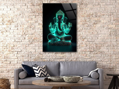 Ganesh Ji Acrylic Glass Wall Art | Ganesh Wall Art | Panoramic Wall Decor | Abstract Wall Decor | Housewarming Gifts | Home Decor | Gifts For Her 2