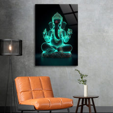 Ganesh Ji Acrylic Glass Wall Art | Ganesh Wall Art | Panoramic Wall Decor | Abstract Wall Decor | Housewarming Gifts | Home Decor | Gifts For Her 2