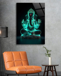 Ganesh Ji Acrylic Glass Wall Art | Ganesh Wall Art | Panoramic Wall Decor | Abstract Wall Decor | Housewarming Gifts | Home Decor | Gifts For Her 2