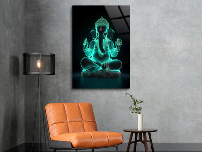 Ganesh Ji Acrylic Glass Wall Art | Ganesh Wall Art | Panoramic Wall Decor | Abstract Wall Decor | Housewarming Gifts | Home Decor | Gifts For Her 2