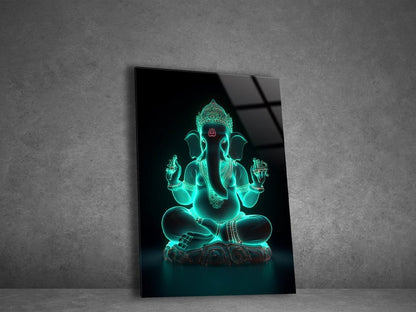 Ganesh Ji Acrylic Glass Wall Art | Ganesh Wall Art | Panoramic Wall Decor | Abstract Wall Decor | Housewarming Gifts | Home Decor | Gifts For Her 2