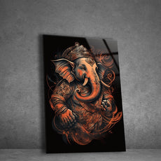 Ganesh Ji Acrylic Glass Wall Art | Ganesh Wall Art | Panoramic Wall Decor | Abstract Wall Decor | Housewarming Gifts | Home Decor | Gifts For Her- 3