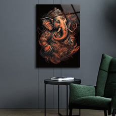 Ganesh Ji Acrylic Glass Wall Art | Ganesh Wall Art | Panoramic Wall Decor | Abstract Wall Decor | Housewarming Gifts | Home Decor | Gifts For Her- 3