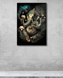 Ganesh Ji Acrylic Glass Wall Art | Ganesh Wall Art | Panoramic Wall Decor | Abstract Wall Decor | Housewarming Gifts | Home Decor | Gifts For Her 4