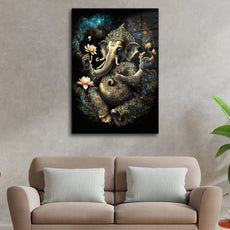 Ganesh Ji Acrylic Glass Wall Art | Ganesh Wall Art | Panoramic Wall Decor | Abstract Wall Decor | Housewarming Gifts | Home Decor | Gifts For Her 4