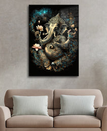 Ganesh Ji Acrylic Glass Wall Art | Ganesh Wall Art | Panoramic Wall Decor | Abstract Wall Decor | Housewarming Gifts | Home Decor | Gifts For Her 4