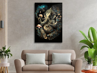 Ganesh Ji Acrylic Glass Wall Art | Ganesh Wall Art | Panoramic Wall Decor | Abstract Wall Decor | Housewarming Gifts | Home Decor | Gifts For Her 4