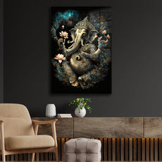 Ganesh Ji Acrylic Glass Wall Art | Ganesh Wall Art | Panoramic Wall Decor | Abstract Wall Decor | Housewarming Gifts | Home Decor | Gifts For Her 4