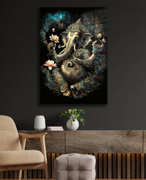 Ganesh Ji Acrylic Glass Wall Art | Ganesh Wall Art | Panoramic Wall Decor | Abstract Wall Decor | Housewarming Gifts | Home Decor | Gifts For Her 4