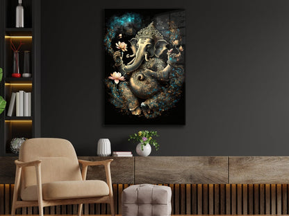Ganesh Ji Acrylic Glass Wall Art | Ganesh Wall Art | Panoramic Wall Decor | Abstract Wall Decor | Housewarming Gifts | Home Decor | Gifts For Her 4