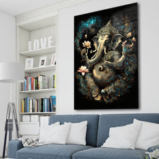 Ganesh Ji Acrylic Glass Wall Art | Ganesh Wall Art | Panoramic Wall Decor | Abstract Wall Decor | Housewarming Gifts | Home Decor | Gifts For Her 4