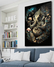 Ganesh Ji Acrylic Glass Wall Art | Ganesh Wall Art | Panoramic Wall Decor | Abstract Wall Decor | Housewarming Gifts | Home Decor | Gifts For Her 4