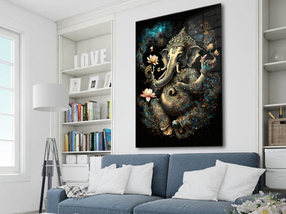 Ganesh Ji Acrylic Glass Wall Art | Ganesh Wall Art | Panoramic Wall Decor | Abstract Wall Decor | Housewarming Gifts | Home Decor | Gifts For Her 4