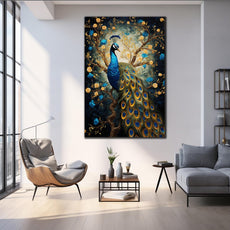 Peacock Wall Decor-Tempered Glass Wall Art-Peacock Wall Art-Glass Printing-Large Wall Art-Wall Hangings-Glass Wall Decor-Animal Wall Decor
