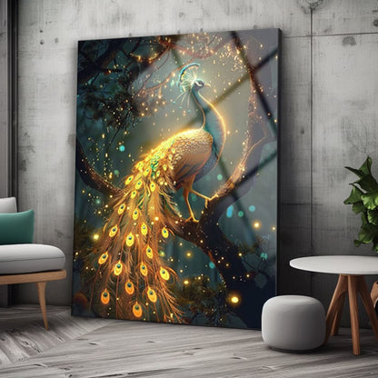 Peacock Wall Decor-Tempered Glass Wall Art-Peacock Wall Art-Glass Printing-Large Wall Art-Wall Hangings-Glass Wall Decor-Animal Wall Decor 2