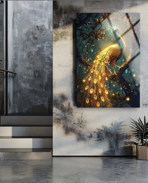 Peacock Wall Decor-Tempered Glass Wall Art-Peacock Wall Art-Glass Printing-Large Wall Art-Wall Hangings-Glass Wall Decor-Animal Wall Decor 2