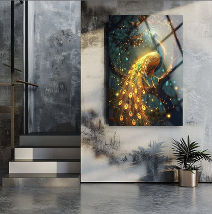 Peacock Wall Decor-Tempered Glass Wall Art-Peacock Wall Art-Glass Printing-Large Wall Art-Wall Hangings-Glass Wall Decor-Animal Wall Decor 2