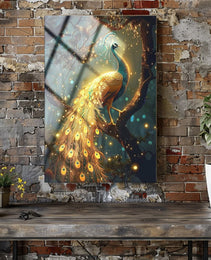 Peacock Wall Decor-Tempered Glass Wall Art-Peacock Wall Art-Glass Printing-Large Wall Art-Wall Hangings-Glass Wall Decor-Animal Wall Decor 2