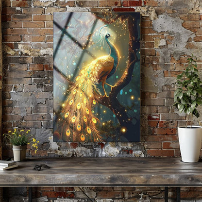 Peacock Wall Decor-Tempered Glass Wall Art-Peacock Wall Art-Glass Printing-Large Wall Art-Wall Hangings-Glass Wall Decor-Animal Wall Decor 2
