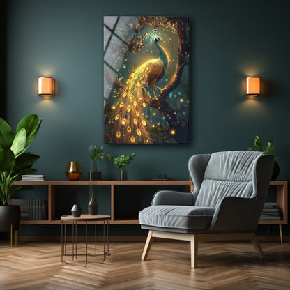 Peacock Wall Decor-Tempered Glass Wall Art-Peacock Wall Art-Glass Printing-Large Wall Art-Wall Hangings-Glass Wall Decor-Animal Wall Decor 2